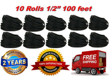 Load image into Gallery viewer, 10 Rolls 100 Ft 1/2" Split Wire Loom Conduit Polyethylene Tubing Sleeve Tube