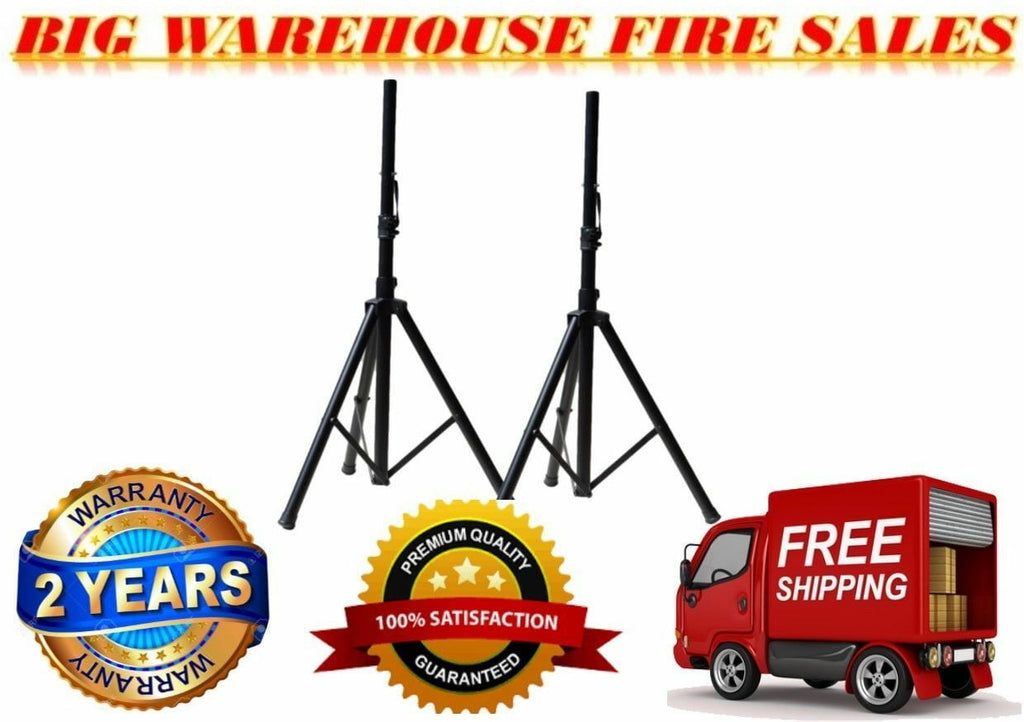 2 PRO Heavy Duty PA DJ Speaker Universal Adjustable Height Tripod Stands