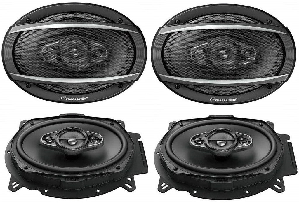 Pioneer TS-A6960F 450W 4-Way 6x9 Stereo Coaxial Speakers, 4-Ohm, Set of 2 Pairs
