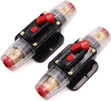 Load image into Gallery viewer, 2 Absolute ICB80 4-8-AWG 80 Amp In-line-Circuit Breaker Manual Reset Manual Reset Car Auto Marine Boat