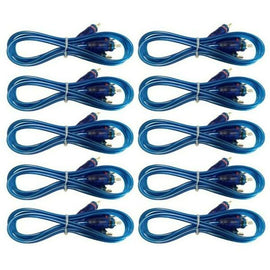 MK Audio 10 Pack 12' 2 CH RCA Interconnect Cable Wire for Marine Car Amplifier Stereo Home Audio