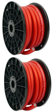Load image into Gallery viewer, 2 Bullz Audio 1/0-gauge 50 Ft<br/>1/0-gauge 50 Ft feet power ground wire cables Xtream twisted audio red