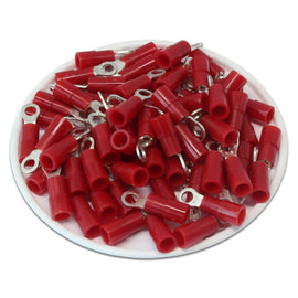 E-RR8-100 22/18-Gauge #8 Economy Vinyl Ring Terminals