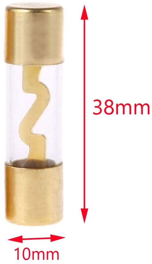 American Terminal TAGU80-5 80 Amp Gold-Plated AGU Glass Fuse (5 Pack)