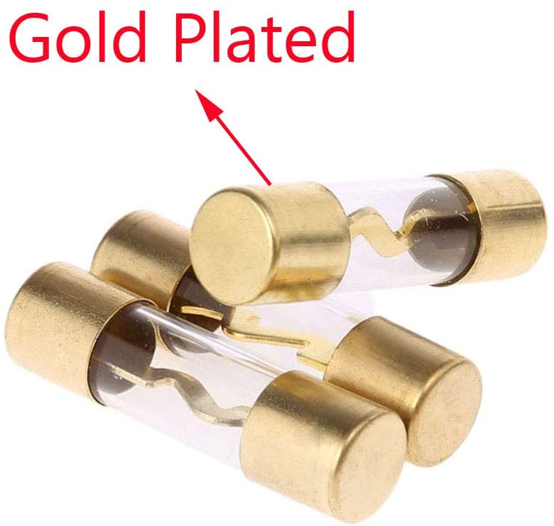 American Terminal TAGU-80-5 80A AGU Fuse 10X38mm Car Audio Power Safety Protect Glass Tube Gold Plated Radio AMP Amplifier