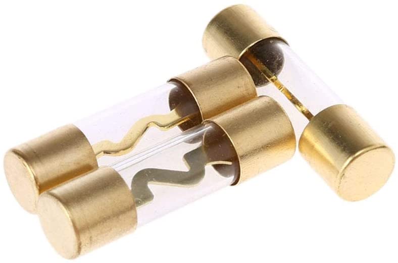 American Terminal TAGU-80-5 80A AGU Fuse 10X38mm Car Audio Power Safety Protect Glass Tube Gold Plated Radio AMP Amplifier