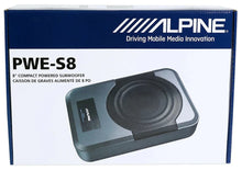 Load image into Gallery viewer, Alpine PWE-S8 Powered Subwoofer 120W Compact Powered 8" Car Subwoofer for Under or Behind the Seat