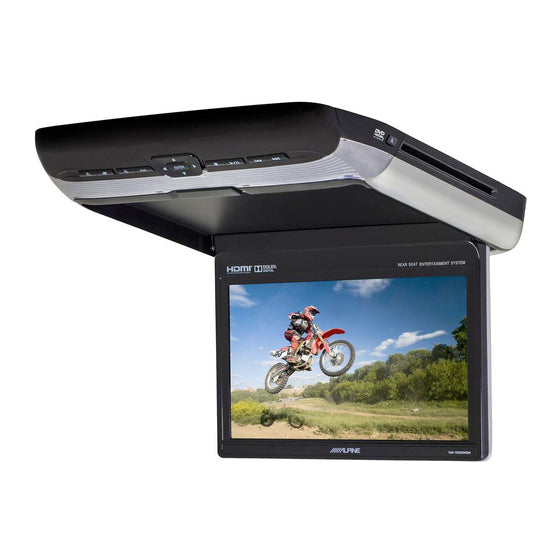 Alpine PKG-RSE3DVD 10.2" overhead video monitor with a built-in DVD player