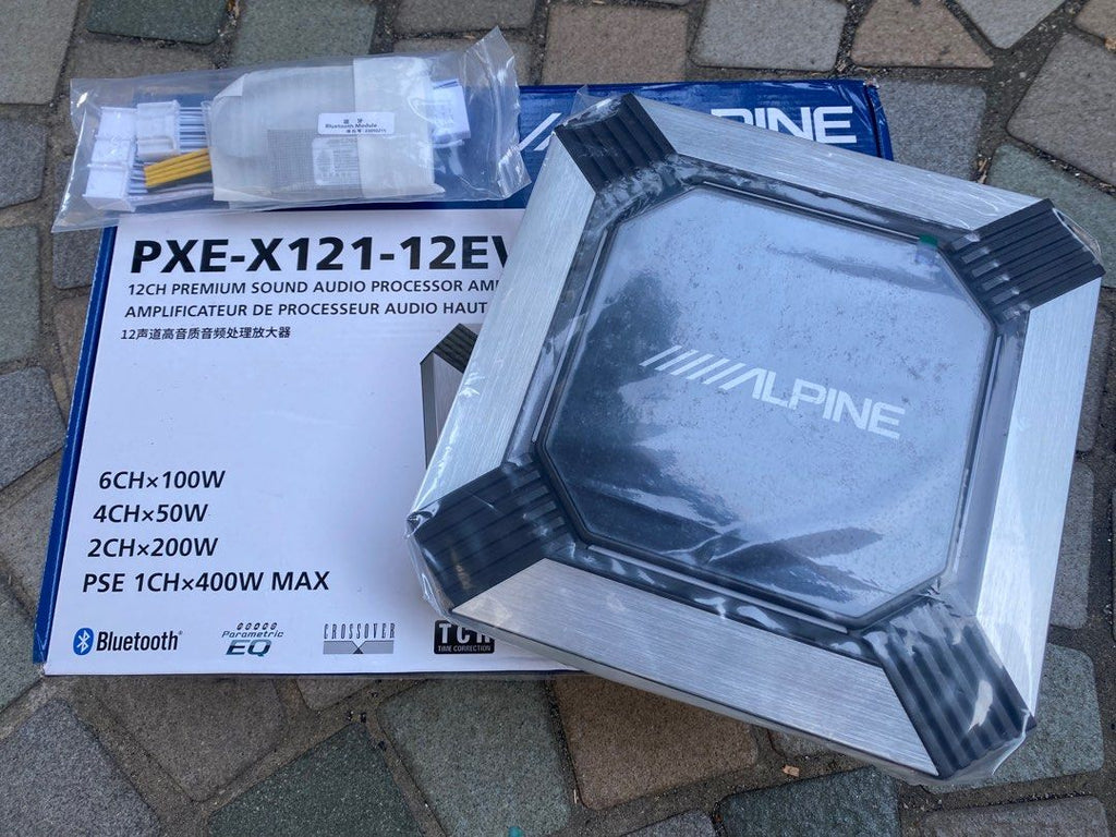 Alpine PXE-X121-12EV 12-Channel Hi-Res Digital Sound Processor and Amplifier Bundle