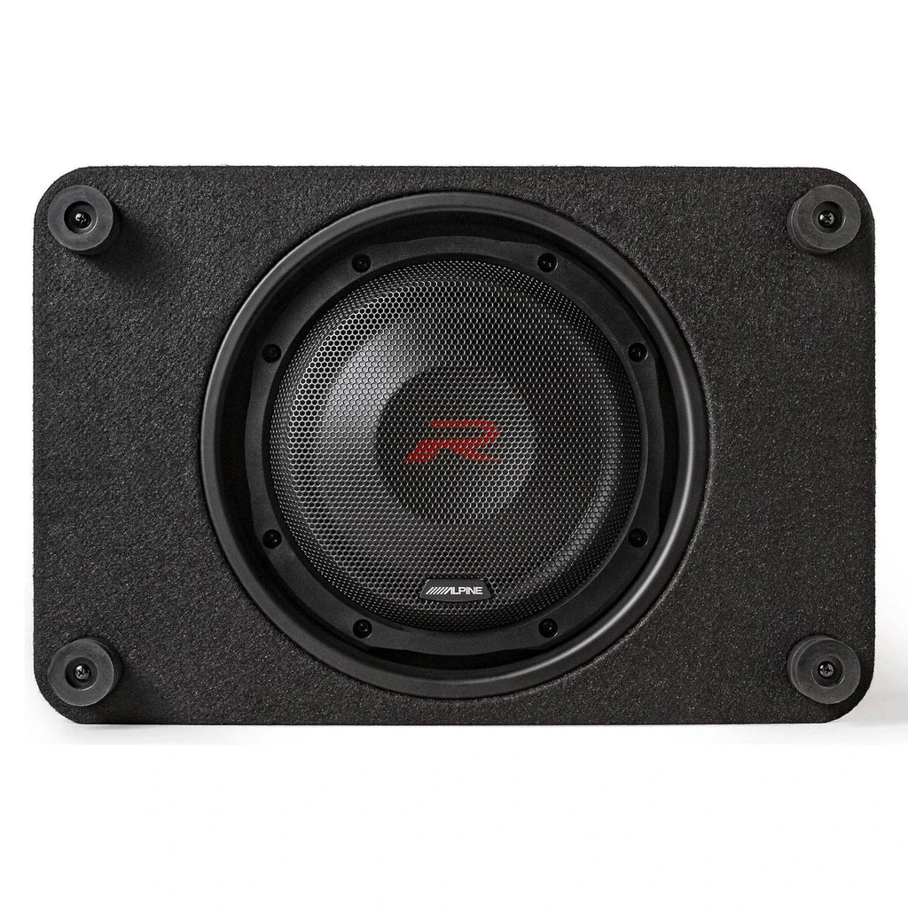 Alpine RS-SB12 x2 12" Preloaded Enclosure + R2-A150M Amp + RUX-KNOB.2 Bass Knob + Accessory Bundle