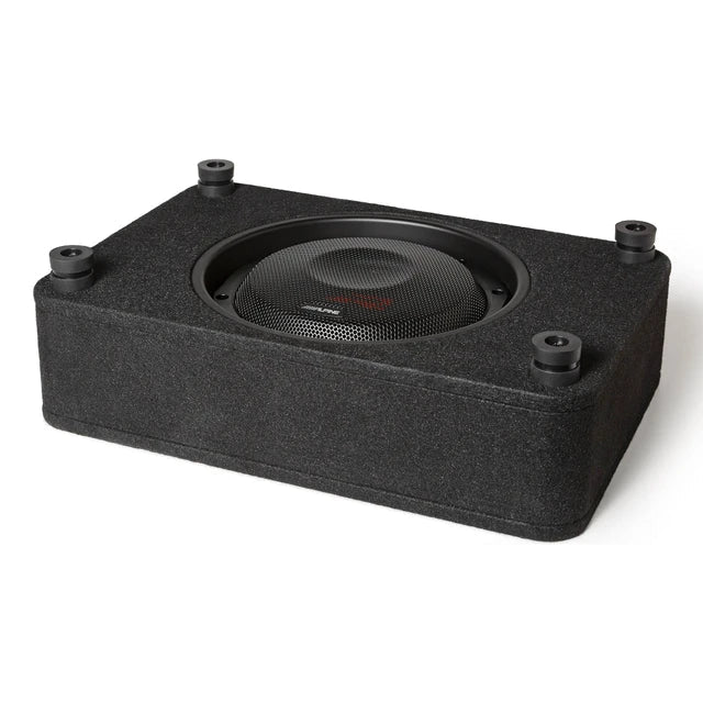 Alpine RS-SB12 x2 12" Preloaded Enclosure + R2-A150M Amp + RUX-KNOB.2 Bass Knob + Accessory Bundle