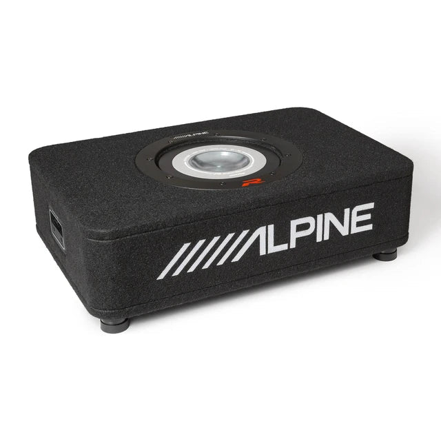 Alpine RS-SB12 x2 12" Preloaded Enclosure + R2-A150M Amp + RUX-KNOB.2 Bass Knob + Accessory Bundle