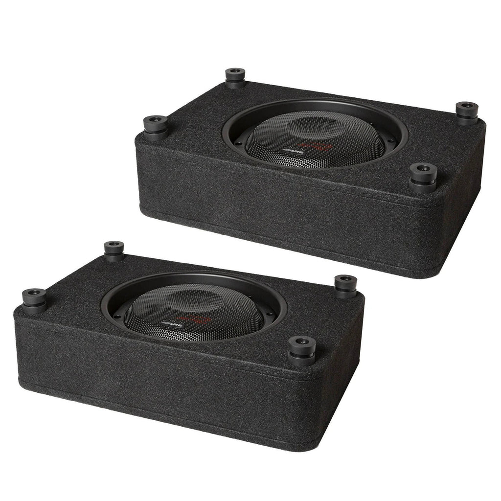 2 Alpine RS-SB12 12" Halo R2 Preloaded Sub Enclosure + RUX-KNOB.2 + Accessory Bundle