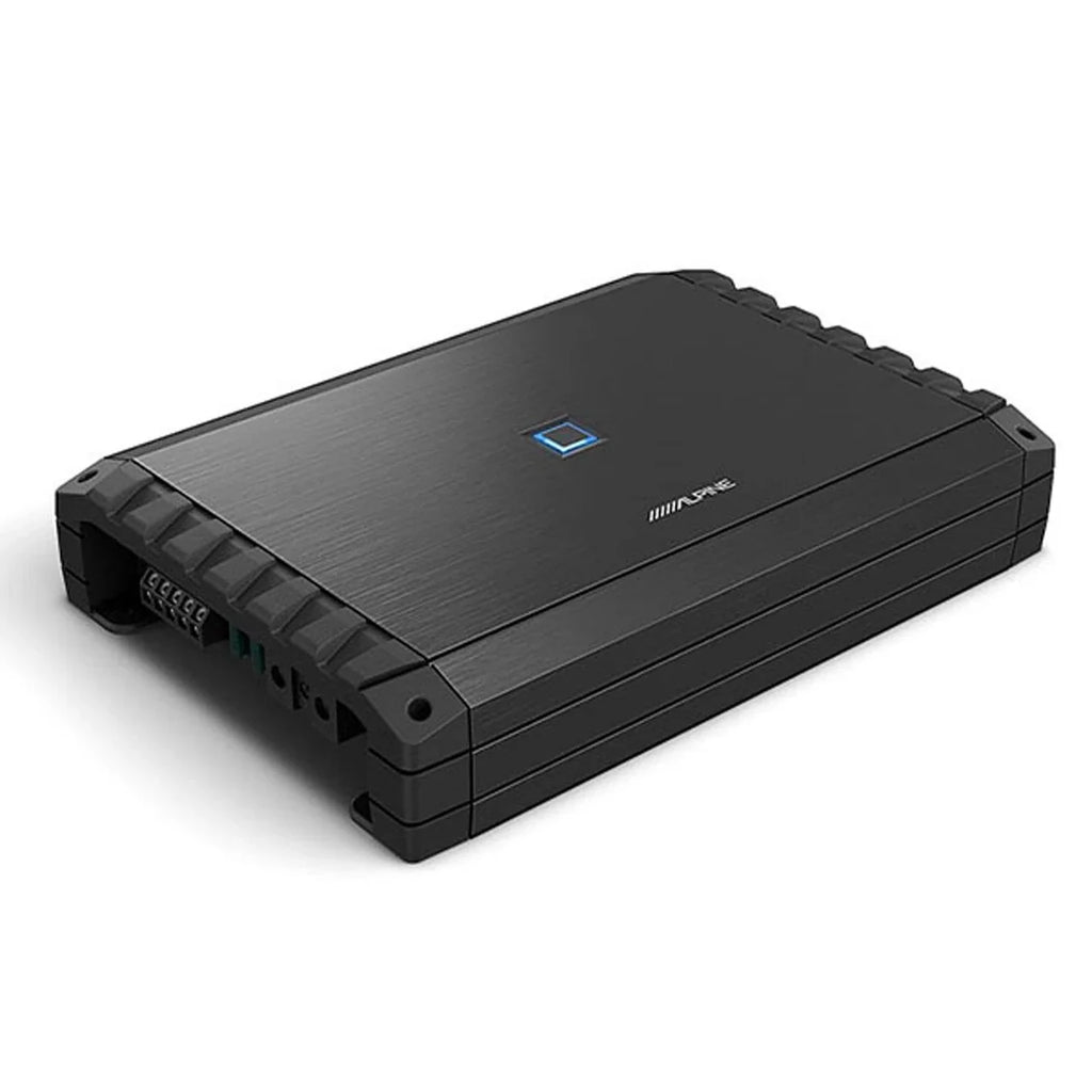Alpine S2-A55V 5-Ch Amplifier + SS-SB10 10" Shallow Loaded Subwoofer + RUX-KNOB.2 Bass Knob + Accessory Bundle