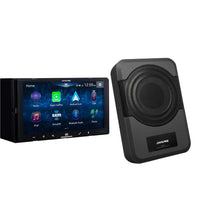 Load image into Gallery viewer, Alpine PWE-S8+iLX-W670+TW500+BT1700 7-inch Ultra-Shallow Digital Multimedia Receiver with PowerStack™ w/ Powered 8inch Woofer + Accessory Bundle