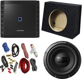 Alpine Bundle Compatible with Universal Vehicles W10S4 Single 10