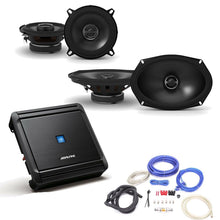 Load image into Gallery viewer, Alpine S-A32F 4 Channel Amplifier, S-S69 6X9 Coax Speakers, S-S50 5.25" Coax Speakers and Absolute 8 Gauge Wiring Kit