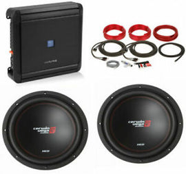 Alpine S2-A36F 4-Ch Amplifier + 2 Cerwin-Vega 12