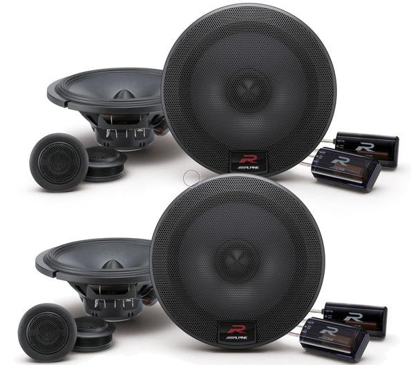 2 Alpine R-S65C.2 Component System<br/>300W MAX, 100W RMS 6.5" R-Series Component 2-Way Speakers