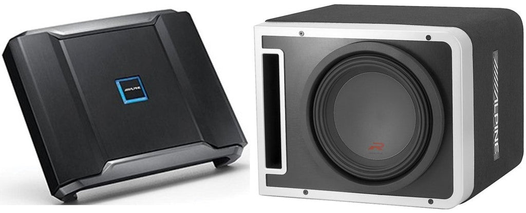 Alpine R-SB10V Pre-Loaded 10" Enclosure R-A75M 750W Mono Amplifier 4G Amp Kit