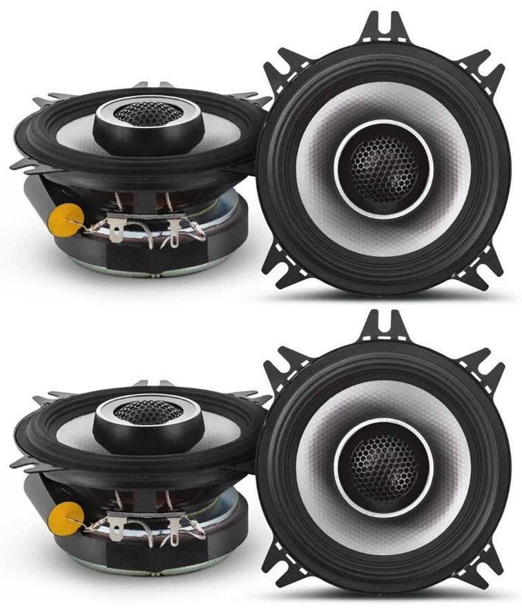 2 Alpine S-Series S2-S40 4" 140 Watts 2-Way Hi-Res Car Audio Coaxial Speakers