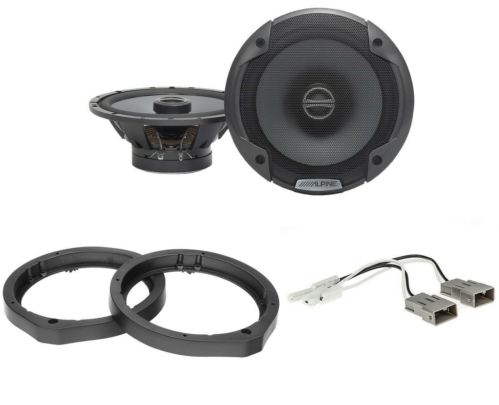 Alpine EL-E65-G Front & Rear Speaker Adapters + Harness Fit Honda & Acura Vehicles
