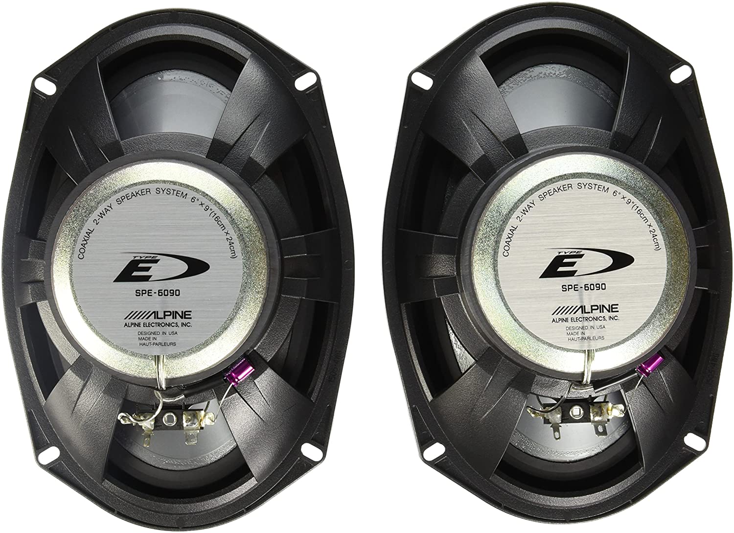 Alpine SPE-6090 600W 6x9" 2-Way Type-E Series Coaxial Speakers