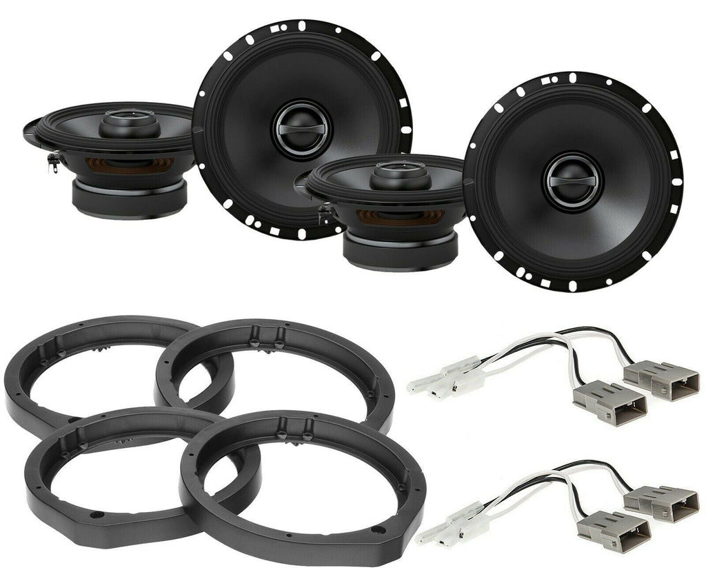 2 Alpine S2-S65 + Front or Rear Speaker Adapters + Harness FIT Honda Acura Vehicles