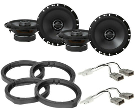 2 Alpine S2-S65 + Front or Rear Speaker Adapters + Harness FIT Honda Acura Vehicles