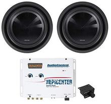 Load image into Gallery viewer, 2 Alpine SWT-10S4 10" 1000W Car Subwoofers + AudioControl THE EPICENTER White Bass Processor
