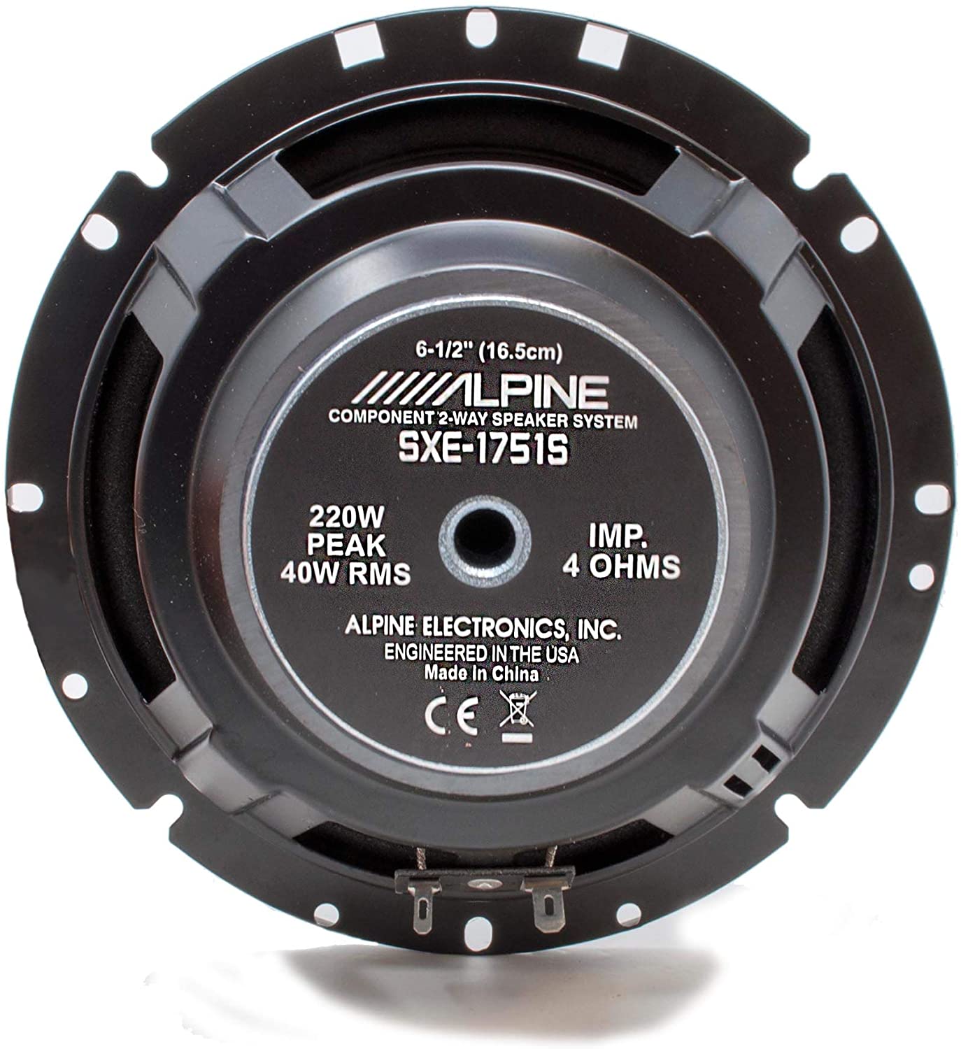 Alpine SXE-1751S 6.5" 280w Component + SXE1726S 6.5" 220w 2-Way Car Audio Coaxial Speakers