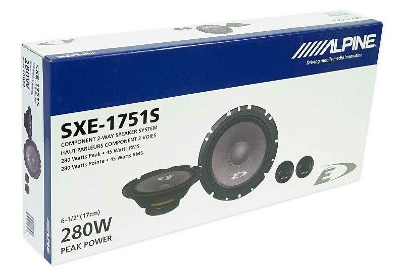 Alpine SXE-1751S 6.5" 280 Watt Car Audio Component Speakers