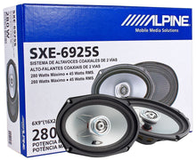 Load image into Gallery viewer, 2 Pair  Alpine SXE Series 2-Way 6x9" Coaxial Speakers, 280W Peak Power (SXE-6926S)