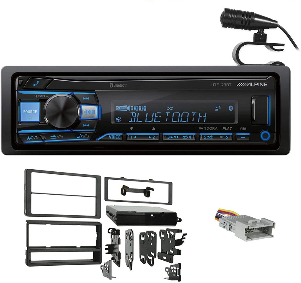 Alpine UTE-83BT Digital Media Bluetooth Stereo Receiver Fit 2003-2008 Pontiac Vibe