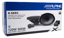 Load image into Gallery viewer, 2 Alpine X-S69C 6" x 9" 6x9" 2-Way Component Car Speaker 720W X-Type