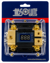 Load image into Gallery viewer, 2 Absolute AND-600 Digital ANL Fuse Holder LED Voltmeter Display 0/4 Gauge Power Distribution Block Includes (2) 150A ANL Fuse