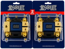 Load image into Gallery viewer, 2 Absolute AND-600 Digital ANL Fuse Holder LED Voltmeter Display 0/4 Gauge Power Distribution Block Includes (2) 150A ANL Fuse