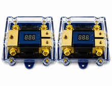 Load image into Gallery viewer, 2 Absolute AND-600 Digital ANL Fuse Holder LED Voltmeter Display 0/4 Gauge Power Distribution Block Includes (2) 150A ANL Fuse