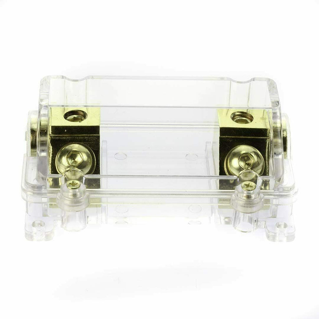 Absolute USA ANH-0 Gold Inline ANL Fuse Holder Fits 0, 2, 4 Gauge with 120AMP Fuse