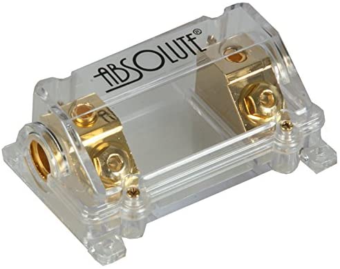 Absolute ANH0 Gold ANL Fuse Holder w/ Clear Cover 1/0 AWG Input & 1/0 AWG Output