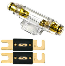 Load image into Gallery viewer, Absolute ANH-2 0/2/4 Gauge AWG in-Line ANL Fuse Holder &amp; 2 Gold Plated 300 Amp Fuse