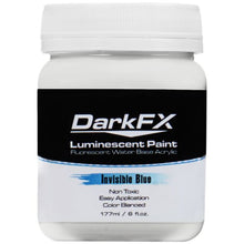 Load image into Gallery viewer, Antari DFX-IL6OZ-BLU 6-Ounce Bottle of Invisible Blue Water-Based Acrylic UV Fluorescent Paint