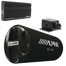 Load image into Gallery viewer, Alpine KTA-200M Mono Amp &amp; SWT-12S4 12" Loaded Subwoofer &amp; RUX-KNOB.2 Bass Knob