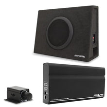 Load image into Gallery viewer, Alpine SBT-S10V RUX-KNOB.2 KTA-200M Mono Power Pack Amp with 10" Loaded Subwoofer Truck Enclosure and Bass Knob