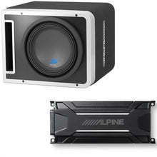 Load image into Gallery viewer, Alpine S-SB10V 10" Vented Loaded Halo Enclosure with Alpine KTA-30MW Weather resistant Amplifier