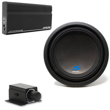 Load image into Gallery viewer, Alpine S-W12D2 RUX-KNOB.2 KTA-200M Mono Power Pack Amp with 12" Subwoofer and Bass Knob