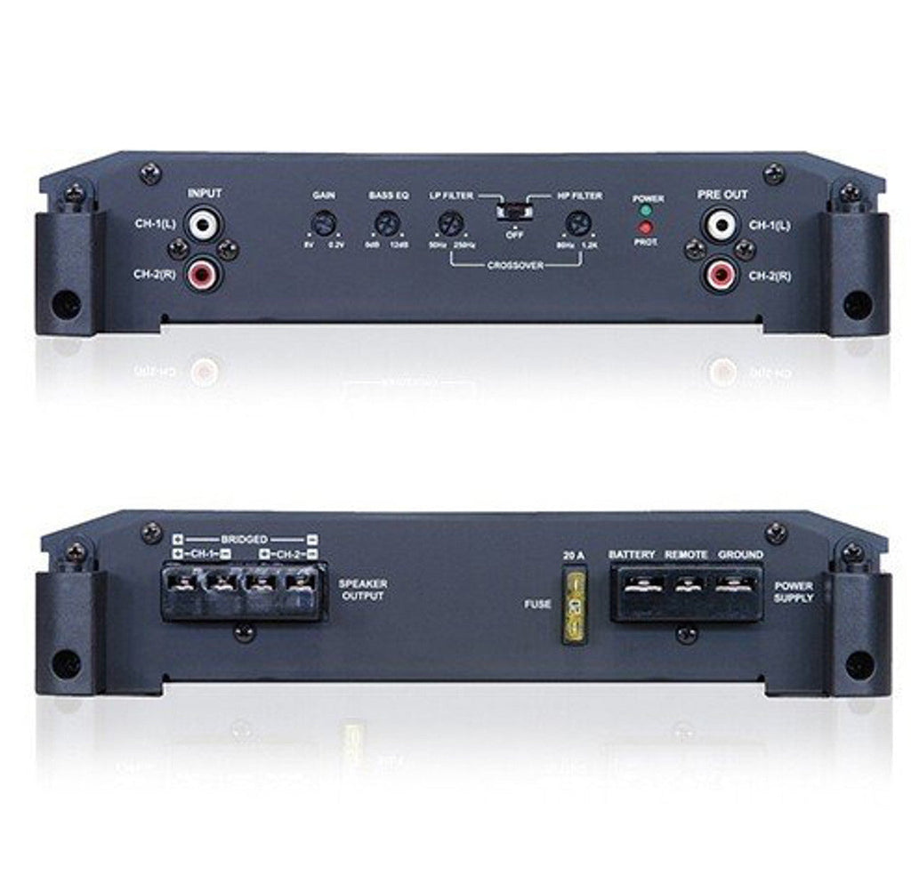 Alpine BBX-T600 2-Ch Mono Amplifier Car Stereo Amp Class-A/B & 8 Gauge Kit