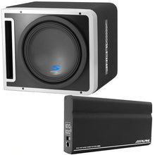 Load image into Gallery viewer, Alpine S-SB12V KTA-200M 12" Vented Loaded Halo Enclosure with Alpine KTA-200M PowerStack Amplifier