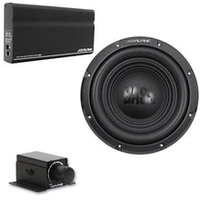 Load image into Gallery viewer, Alpine KTA-200M Mono Power Pack Amp with Alpine W10S4 10" Subwoofer and Bass Knob