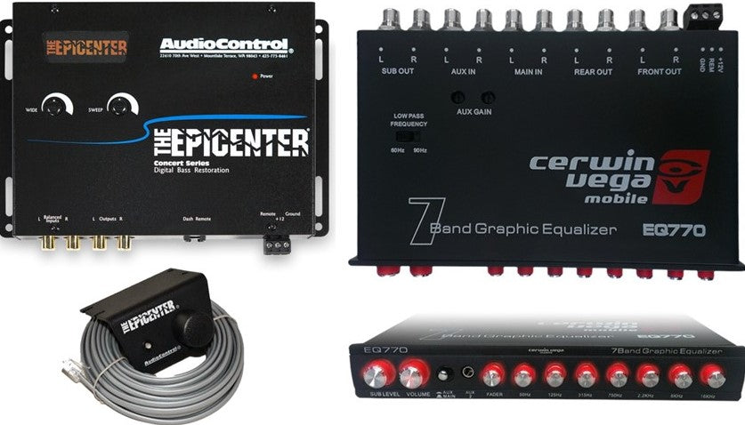 Audio Control The Epicenter & Cerwin-Vega EQ-770 & 2 12' Copper Rca Cable
